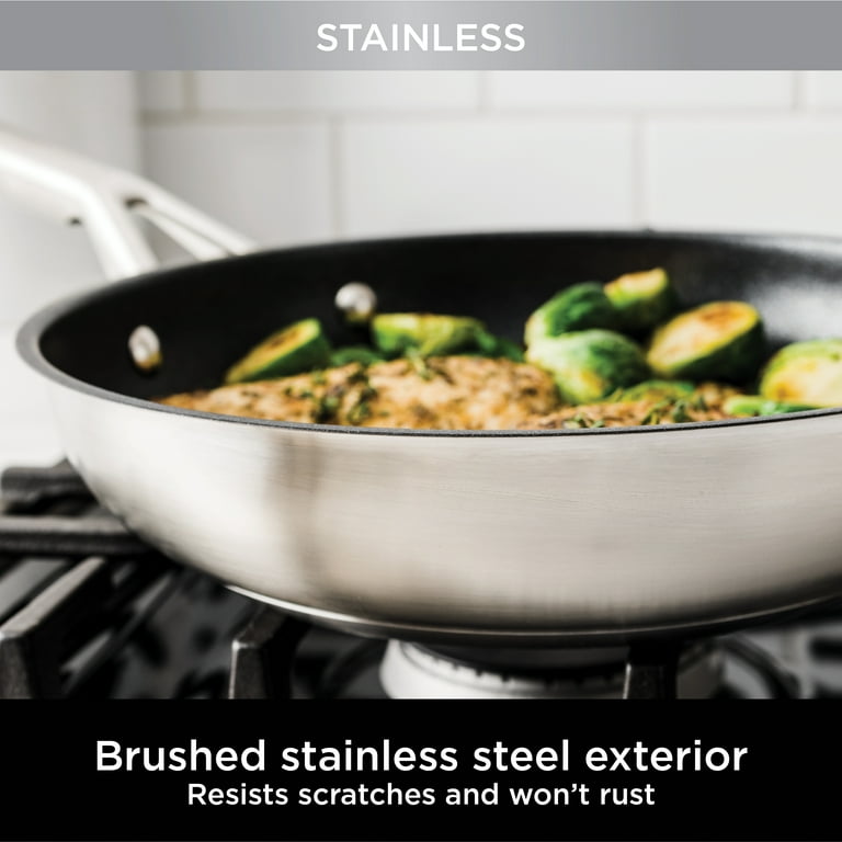 Ninja Foodi NeverStick Essential Stainless 10 1/4-Inch Fry Pan, C70026