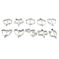 thumbnail image 2 of TIMIFIS Baking Tool 10Pcs Non Stick Metal Shaped Pancake Kitchen Kitchen Gadgets, 2 of 8