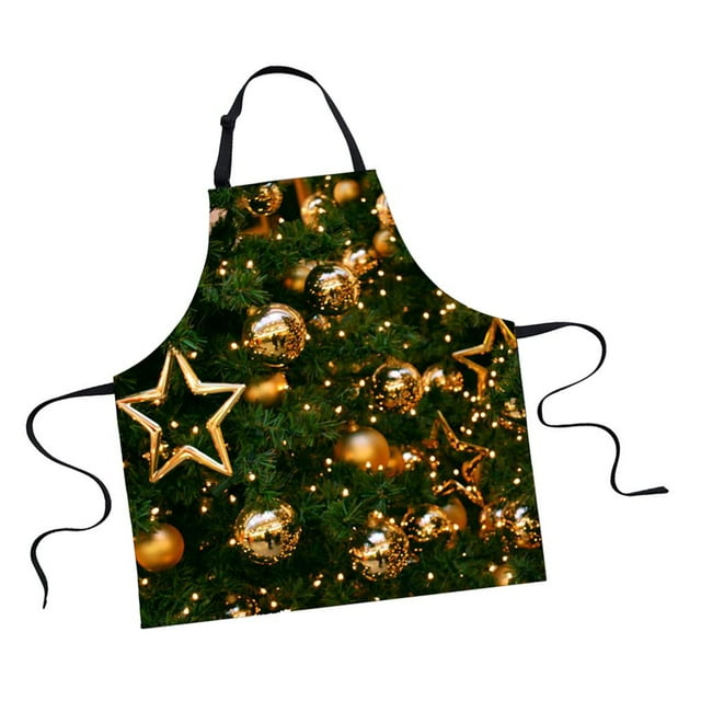 1 Unid Navidad Delantal De Cocina Catering Delantal Camarero Arte Baoblaze Delantal de cocina de cocina