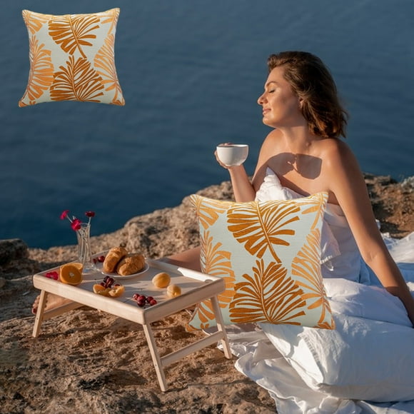 EGNMCR Pillows, Bed Pillows Palm Leaf Pillow Cover Bedside Sofa Large Pillow Cushion Beach Style Cool Pillows