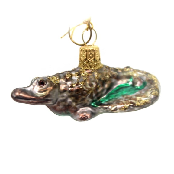 Oberfrankische Glas Crocodile Glass Aquatic Reptile Ornament 6181