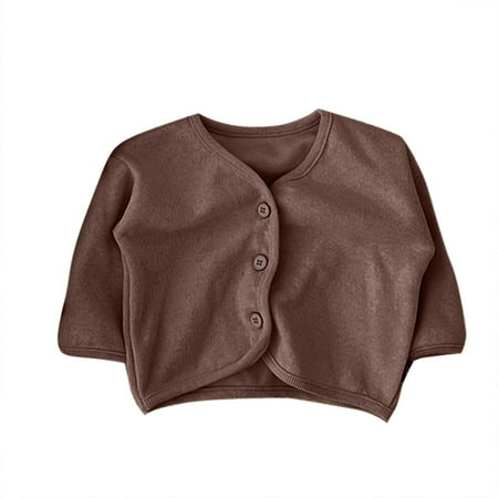 

Dr.Eam Toddler Coats Cardigan Born Infant Baby Girls Boys Rainbow Print Spring Winter Long Sleeve Button Coat Jacket Clothes Outerwear Tops Boys Girls Coffee 2 Y-3 Y