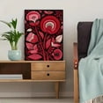 thumbnail image 5 of Red Floral Bird Botanical Folk Art Canvas Print Wall Art for Living Room Bedroom Dining Room Office Gallery Wall Decor, 5 of 8
