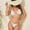 #250327A344 White, variant on CaiJunJia Bikini No Boundaries Womens Cut Out Bikini Sets 2 Piece Swimsuit High Cut Bathing Suit Sexy V Neck Metal Ring Two Piece Swimwear