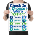 thumbnail image 2 of Check In Choose Work Reflect - Resource Room Routine - 13x19 Poster Print, 2 of 4