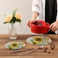 thumbnail image 2 of SKYSONIC Watercolor Sunflower Painting Trivet Pot Holders Pads, Set of 2 Radiant Blooms Pot Holder Heat Resistant Trivets Cotton Thread Weave Mats Kitchen Table Decor, 2 of 7