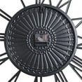 thumbnail image 5 of Utopia Alley Oversized Roman Round Wall Clock, 28" Diameter, Matte Black finish, 5 of 13