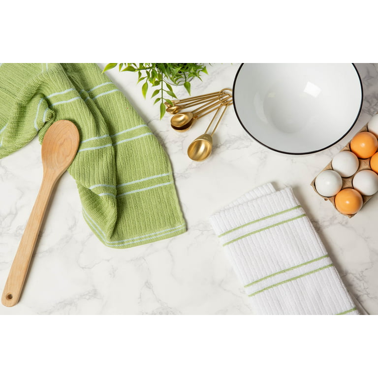 DII Red Ribbed Terry Dishtowel (Set of 6) Cotton | 70202A