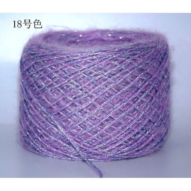 Granjero Gordo Hilo suave y brillante de 100 g - Hilo multicolor para crochet, violeta claro