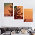 thumbnail image 4 of nygtbtfer 3 Panel Wall Art Modern Artworks for Home Decor Canvas Prints Silhouette of hanging on cliff Landscape of mountain peaks Pictures for Living Room Bedroom Decoration, Ready to Hang 12x16x3pcs, 4 of 4