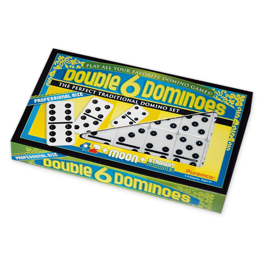 Double 6 Color Dominoes, Professional Size