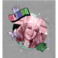 thumbnail image 2 of Wizard Of Oz Glinda
 Women's Heather Gray Crew Neck Short Sleeve Crop Tee-Medium, 2 of 2