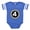 Royal Blue, variant on CafePress - Monogram Medallion 4 - Cute Infant Baby Football Bodysuit
