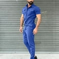 thumbnail image 2 of Daolelai Men's Short-Sleeved Overalls, 2 of 8