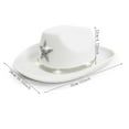 thumbnail image 3 of SUXIAN Christmas Sparkly Star Cowboy Hat for Kids Party Festival Sun Outdoor Play for Girls and Boys with Rhinestone Cowboy Hat Pink 4-10 Years, 3 of 5