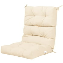 Costway 22'' x44''  Indoor Outdoor  Back Chair Cushion Tufted Pillow Patio Seating Pad Beige