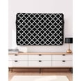 thumbnail image 3 of Outdoor TV Cover 70 to 75 Inch Weatherproof, Black White Geometric Waterproof TV Screen Protector for Outside Decor with Zipper and Pocket 68"L x 42"H , Minimalist Morocco Pattern, 3 of 7