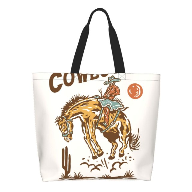 Easygdp Cowboy Up Vintage Wild West Bolsas Tote para Mujer, Bolsos de Hombro para Viaje, Bolsos de Mano de Gran Capacidad para Compras y Trabajo