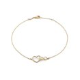 thumbnail image 1 of Pulsera Tobillera Corazon e Infinito Enlazados Oro Sólido 10k, 1 of 5