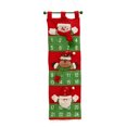 thumbnail image 1 of Christmas Advent Calendar Hanging Santa Elk Snowman Christmas Countdown Calendar for Christmas Decorations (Red Background), 1 of 7