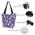 thumbnail image 4 of Sikiie mushroom colorful Skull star Shoulder Bag Casual Hobo Crossbody Tote Bag for Women and Men Large Purse Messenger Bag Travel Work, 4 of 6