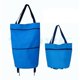 thumbnail image 1 of (Azul) bolsa de compras plegable en la rueda reutilizable ecológico carrito carro grande de mano plegable Afortunado Sencillez, 1 of 1