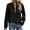 Black, variant on QQZ Textured 1/4 Zipper Sweatshirt for Women, Stand Collar Long Sleeve Pullover, Comfort Hoodies for Women Without Hood