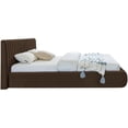 thumbnail image 5 of Pemberly Row Contemporary Deep Channel Tufted Rich Brown Velvet Queen Bed, 5 of 10