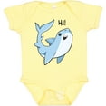 thumbnail image 3 of Inktastic Hi Cute Shark Boys or Girls Baby Bodysuit, 3 of 5