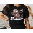 thumbnail image 2 of Funny Sea Otter Animal Playing Curling Player Game Day Gift T-Shirt Cool Otter Curling Player Birthday Holiday Present Men Women Tshirt, 2 of 10