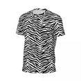 thumbnail image 5 of T Shirt For Men Zebra Print Animal Stripes Hippie Gym T-Shirts Short Sleeve Comfortable Tops Summer, 5 of 7