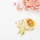 thumbnail image 4 of Broches para Mujeres Girls Rose Rhinestones Enamel Pins Glitter Broche Joyería Mantón Vestido de noche Decoraciones Accesorios para mujer Naranja Inevent EL005975-00, 4 of 7