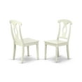 thumbnail image 5 of East West Furniture Antique 3-piece Dining Set with Napoleon Back in Linen White, 5 of 7