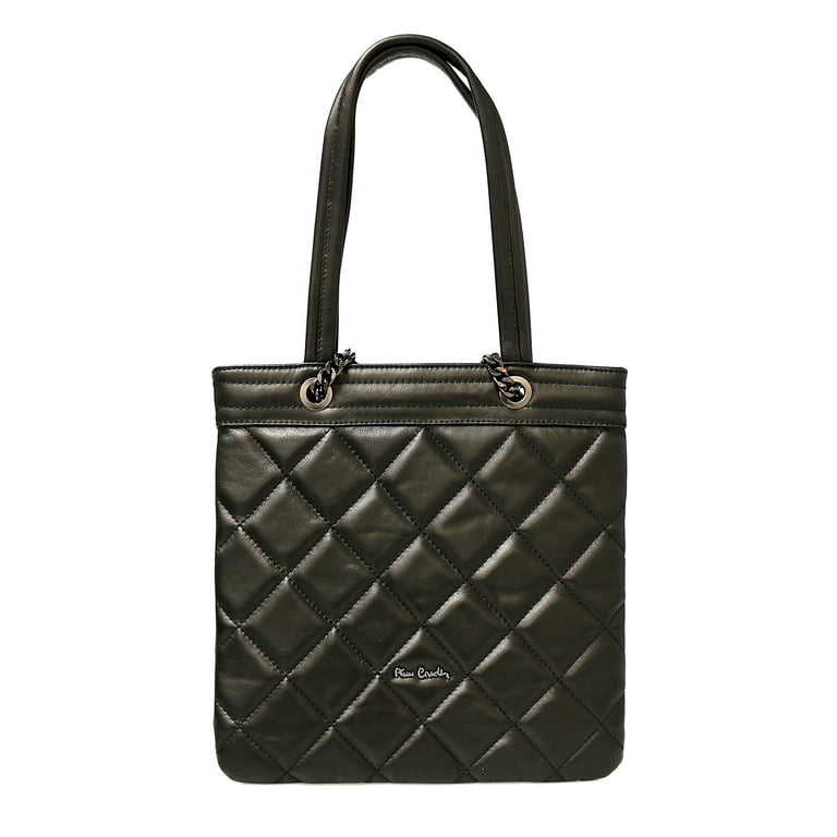 Pierre Cardin Medium Black Soft Quilted Shopper Tote for womens