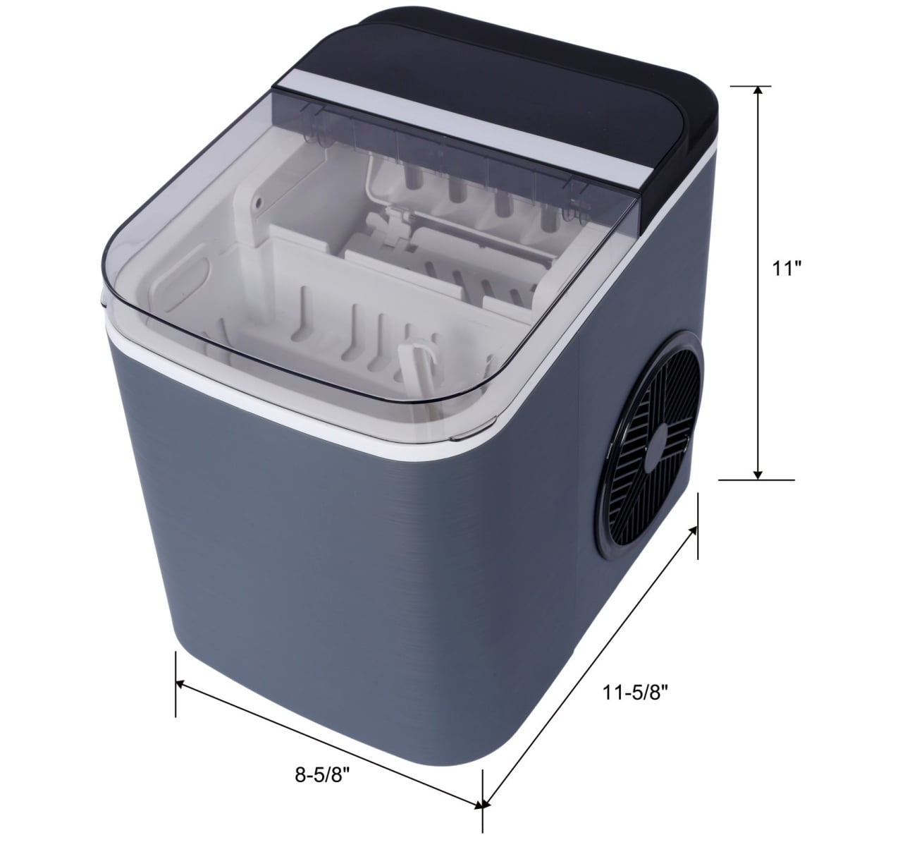 Ice Maker Countertop, Portable Ice Machine, Self-Cleaning Ice Makers with Basket and Scoop, 9 Cubes in 6 Mins, 26 lbs per Day, Ideal for Home, Kitchen,ETL