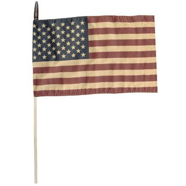Tea Stained American Flag On Wood Dowel Stick Country Primitive Patriotic Da Ae A A A A A A A A Ae A A A A A A A C Cor Walmart Com Walmart Com