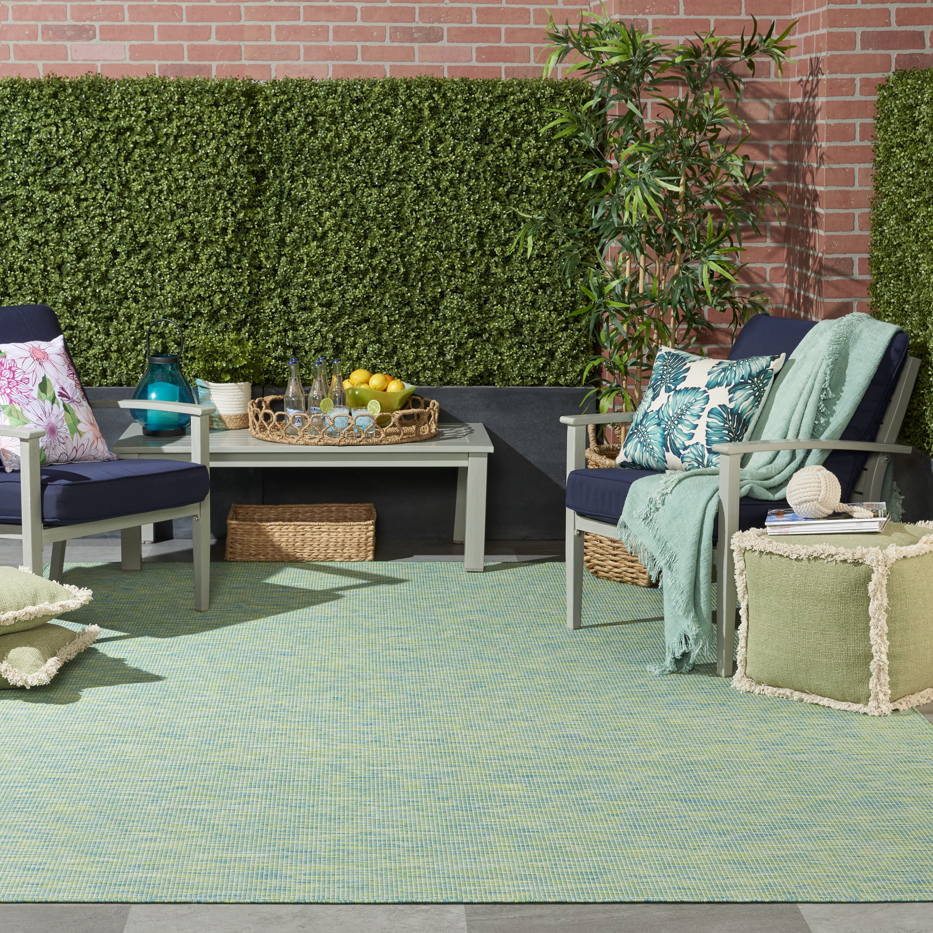 Nourison Positano Blue/Green Area Rug