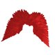 thumbnail image 1 of Alas de ángel con correas elásticas Alas de plumas Cosplay para de Halloween Rojo, 1 of 9