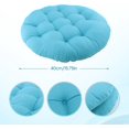 thumbnail image 3 of Outdoor Seat Cushion, Round Rattan Cushion, Hanging Basket Chair Cushion for Swing Chair Hammock Wicker Chair Rocking Chair, Blue, 3 of 7