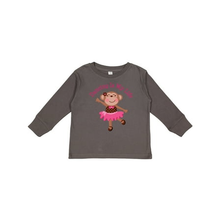 

Inktastic Dancing Monkey Girls Gift Toddler Toddler Girl Long Sleeve T-Shirt