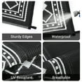thumbnail image 6 of HOMERRY Geometric Border Outdoor Rug Straw Plastic Area Rug for Balcony Pool RV Waterproof Reversible Carpet, Black/White, 9'x 12', 6 of 6