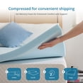 thumbnail image 5 of EGOHOME 4 Inch Queen Memory Foam Mattress Topper, Gel Infused Memory Foam Pad, Cooling and Pressure Relieving, Medium, CertiPUR Certified, Blue, 5 of 9