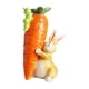 thumbnail image 1 of Figura de conejo de zanahoria, figura de Pascua, figura de mesa, pequeño regalo, estatuilla, adorno artesanal Levantando una zanahoria, 1 of 9