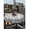 thumbnail image 2 of Outdoor Table Cloth with Umbrella Hole and Zipper, Gray Grey Forest Waterproof Round Tablecloth 54 Inch, Grey Modern Art Oil Painting Washable Table Cover for Outside Party Patio Picnic, 2 of 8