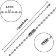 thumbnail image 3 of Wzzjkit 100Pcs Beads Chain Dog Tag Metal Chain Jewelry Chain Pendant Chain Chain Keychains with Connectors, 3 of 6