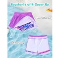 thumbnail image 4 of Lanbubble Girls Tankini Swimsuit Two Piece Bathing Suits Summer Beach Swimwear with Skirt Shorts Sequins 7-12Y, 4 of 9