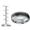 thumbnail image 4 of Metal Masters Mens Tungsten Carbide Wedding Band Ring Imitated Meteorite Inlay Dome Comfort-Fit 8mm 10, 4 of 7