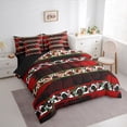 thumbnail image 3 of Castle Fairy Children Teens Boho Tribal Aztec Bedding Comforter Set 7 Pieces,Abstract Cow Print Full Bedding Set Lightweight,Rustic Western Farmhouse Fitted Sheet Flat Sheet,Lightweight Room Decor, 3 of 8