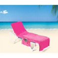 thumbnail image 4 of Funda de microfibra para sillón Estrela, toalla de playa, funda para sillón de piscina con bolsillos para tomar el sol durante las vacaciones (rosa), 4 of 5