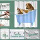 thumbnail image 4 of Fabric Shower Curtain Lined Cat & Dog Shower Curtain With 12 Hooks, Machine Shower Curtain Waterproof Bathroom Shower Curtain (72" X 72"), 4 of 5
